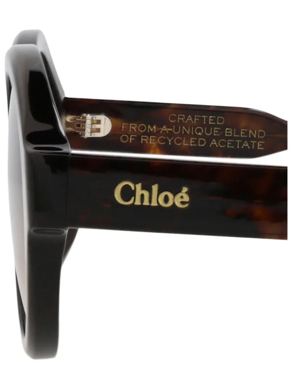 New Chloé Women's Sunglasses Round Oval Recycled Acetate Frame Havana Havana